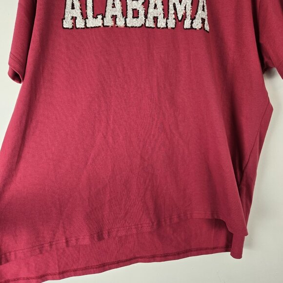 Fantastic Fawn Alabama Shirt Womens Large Sequins Gameday Football Oversized - Picture 10 of 11